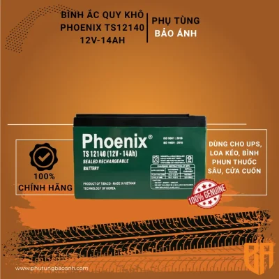 Bình Ắc Quy Khô PHOENIX TS12140 12V-14AH:
