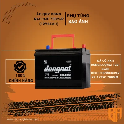 Ắc Quy Dong Nai CMF 75D26R (12V65Ah):